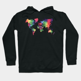 Rainbow world map Hoodie